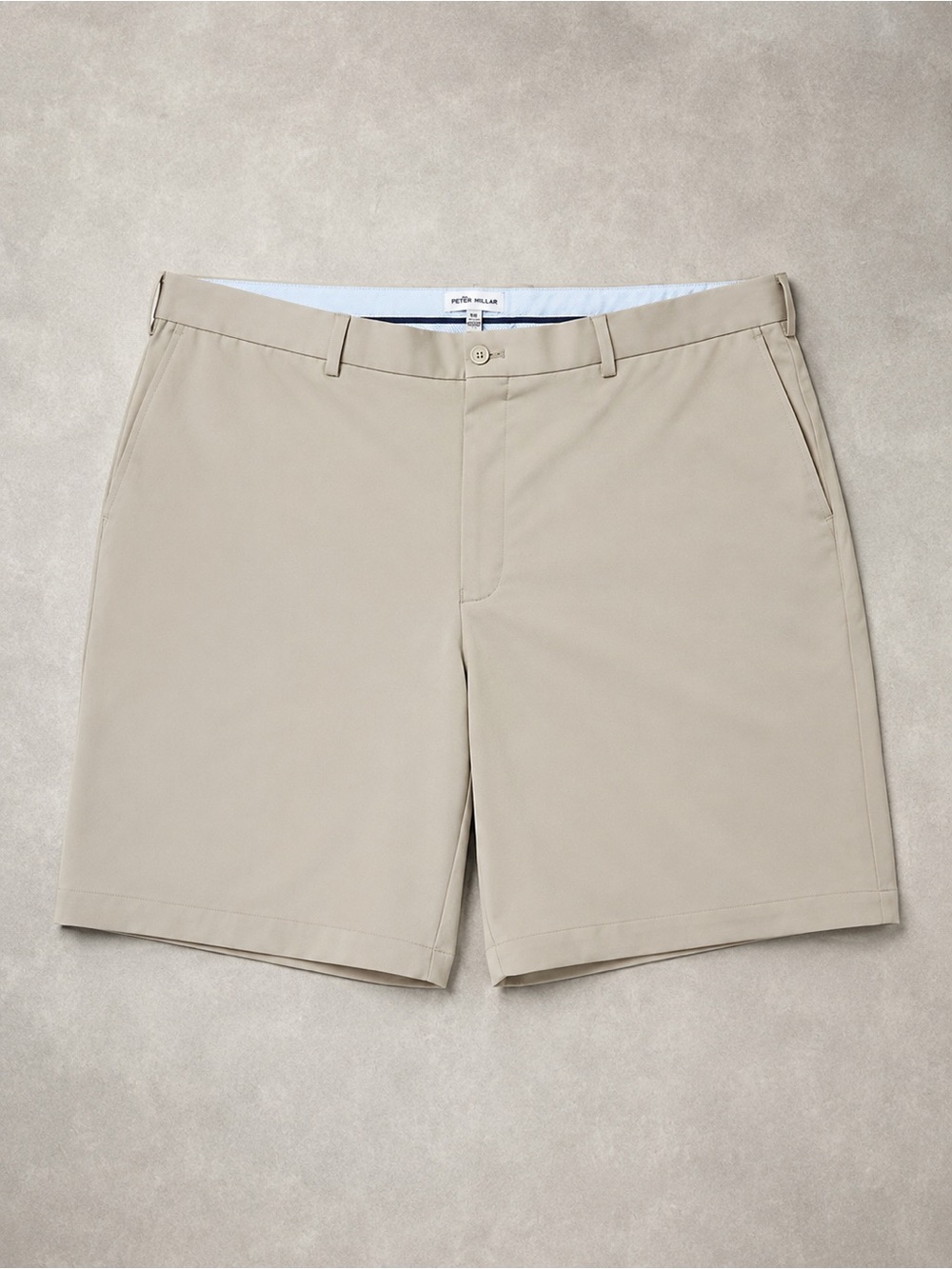 Peter Millar Performance Golf Shorts Men’s 42 Khaki Stone Stretch 9” Inseam